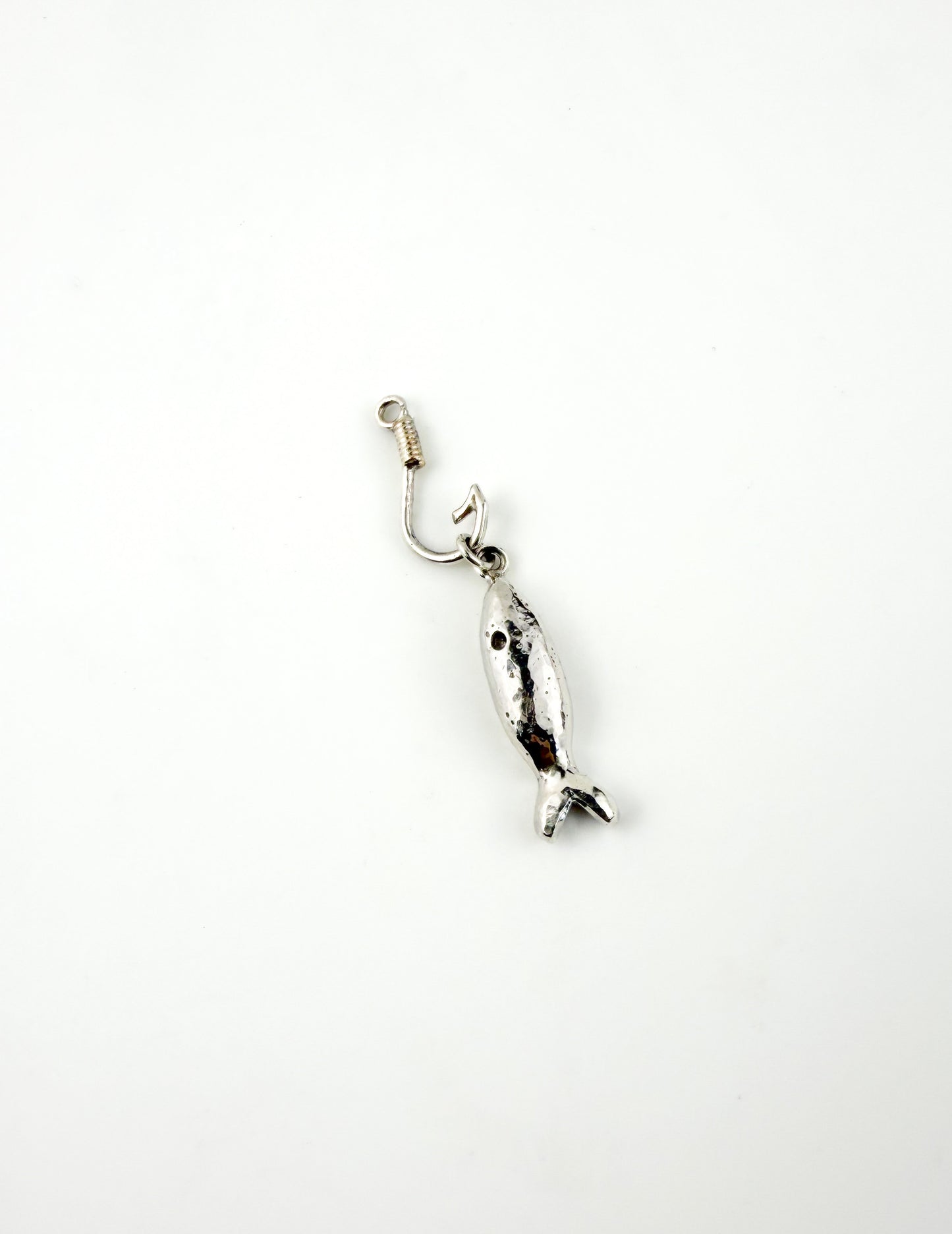 .925 Silver Mini Fish Charm with Hook - One of a Kind