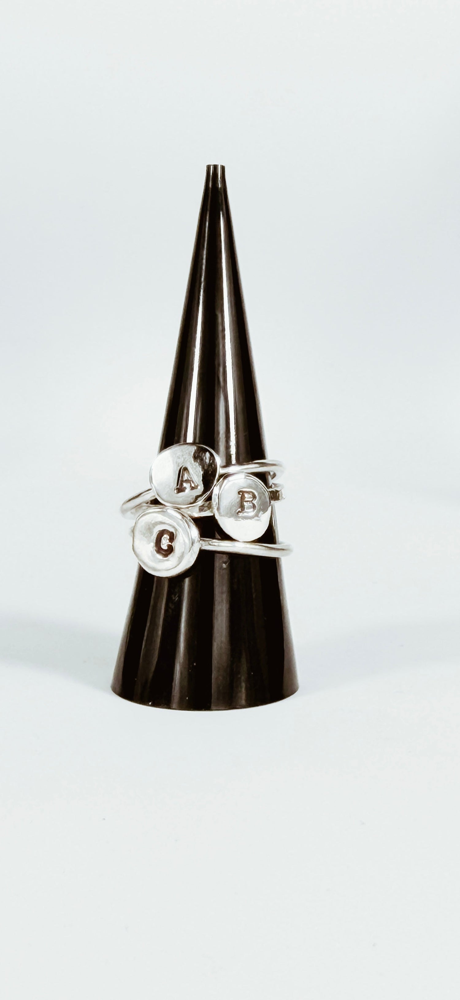 .925 Silver Alphabet Rings