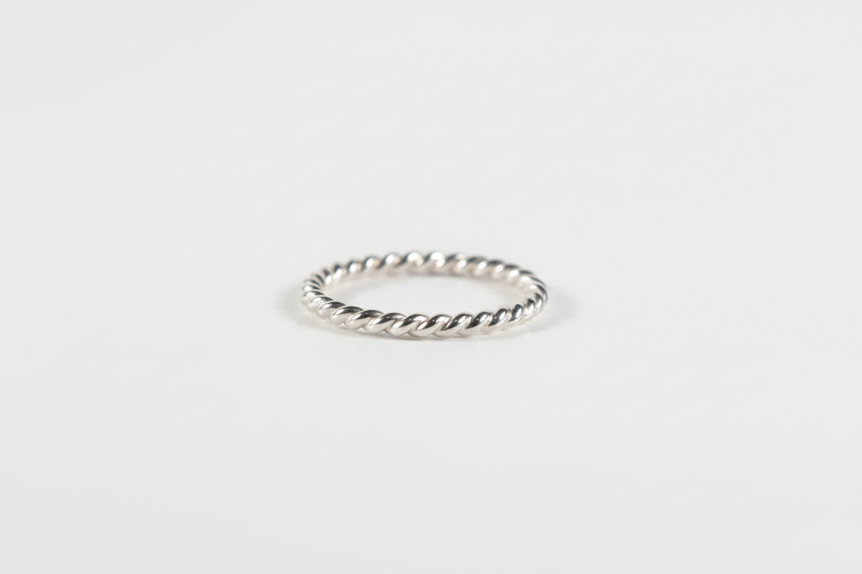 .925 Silver Twist Stacker Ring