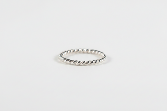 .925 Silver Twist Stacker Ring