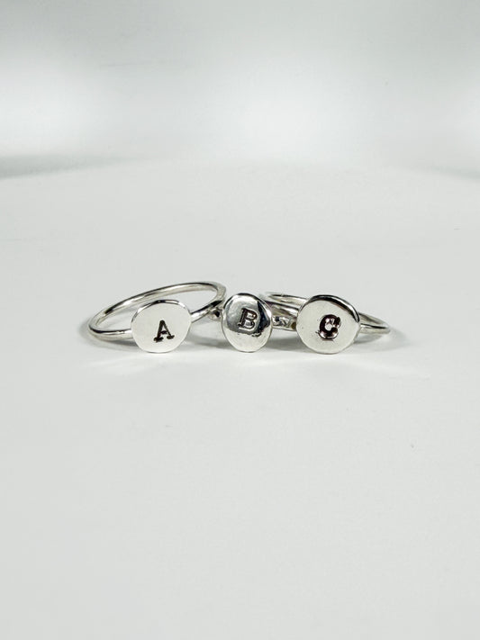 .925 Silver Alphabet Ring - Made to Order