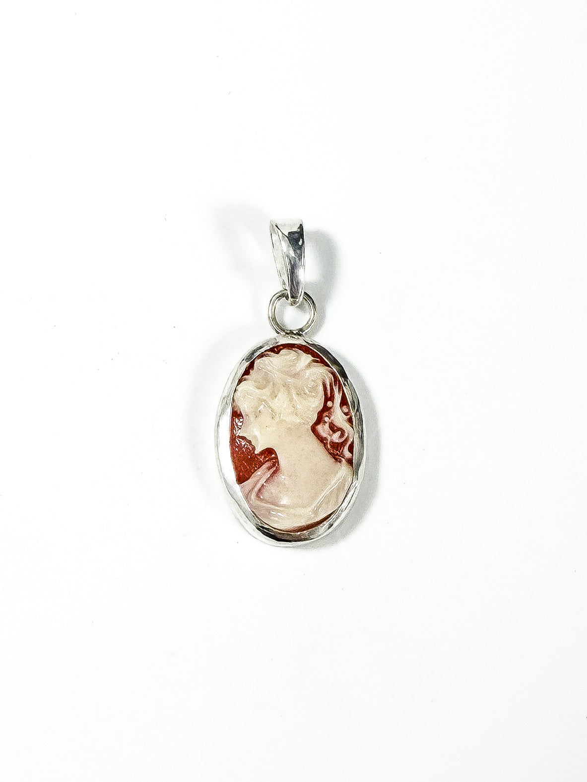 .925 Silver and Resin Cameo Pendant