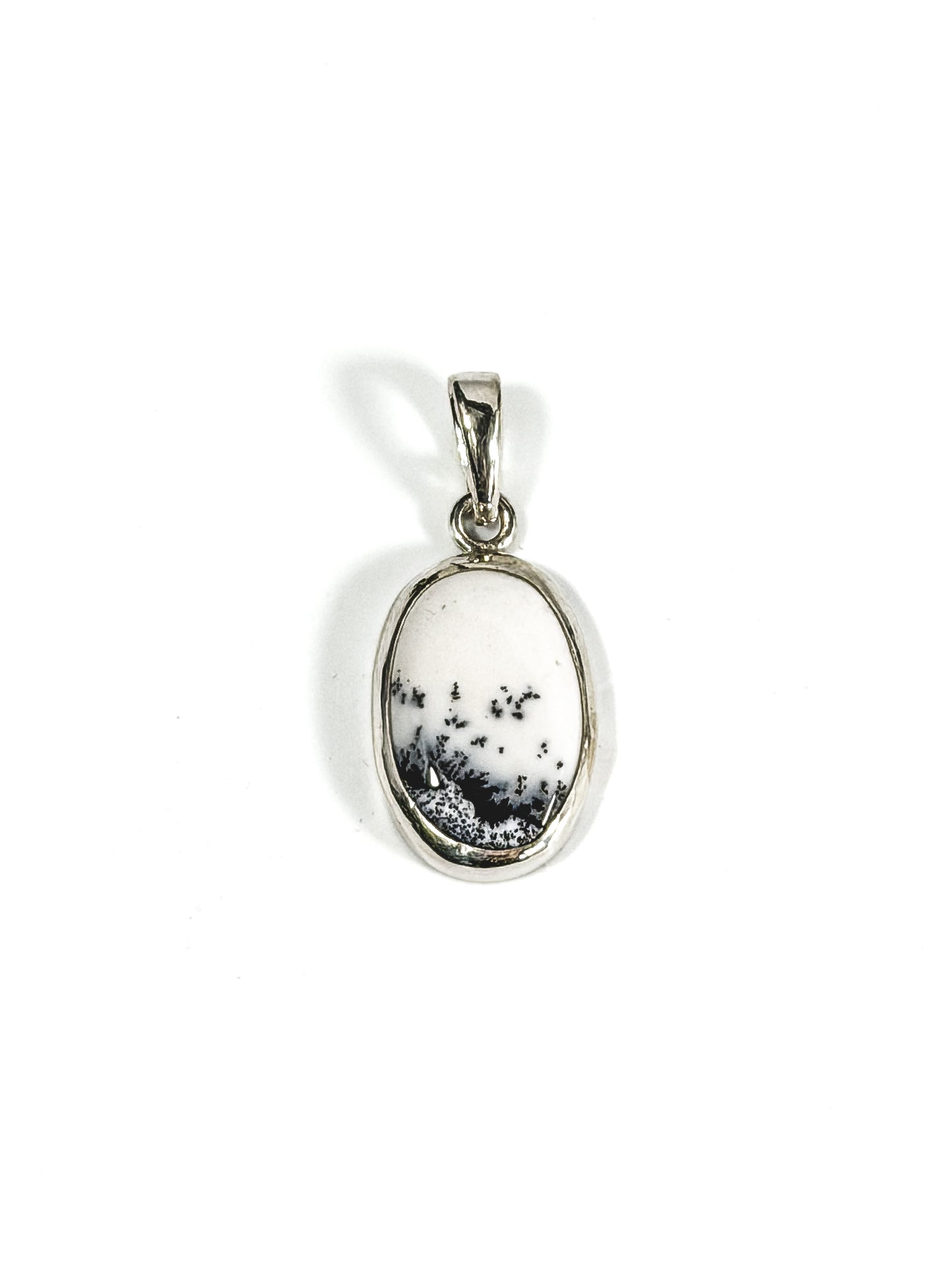 .925 Silver and Dendritic Agate Pendant 2- One of a Kind