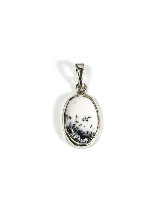 .925 Silver and Dendritic Agate Pendant 2- One of a Kind