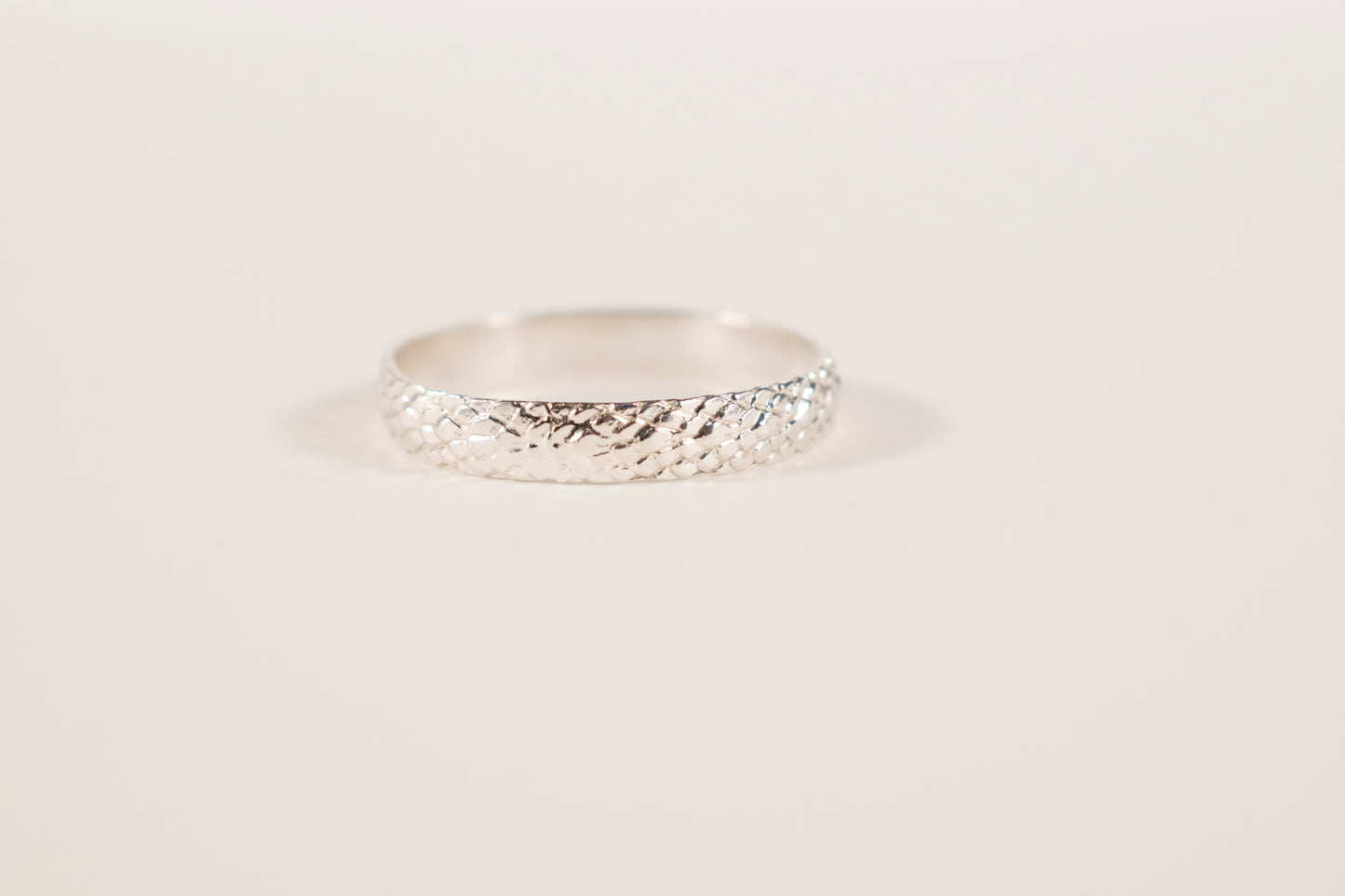 .925 Silver Lizard Skin Stacker
