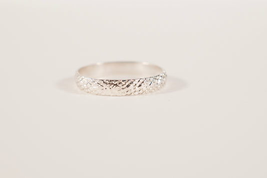 .925 Silver Lizard Skin Stacker